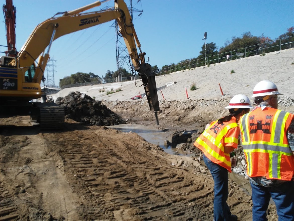 USACE inspecting construction