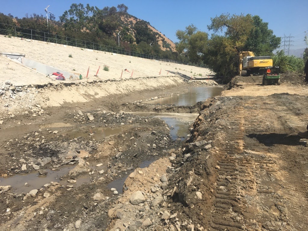 Right bank repair area