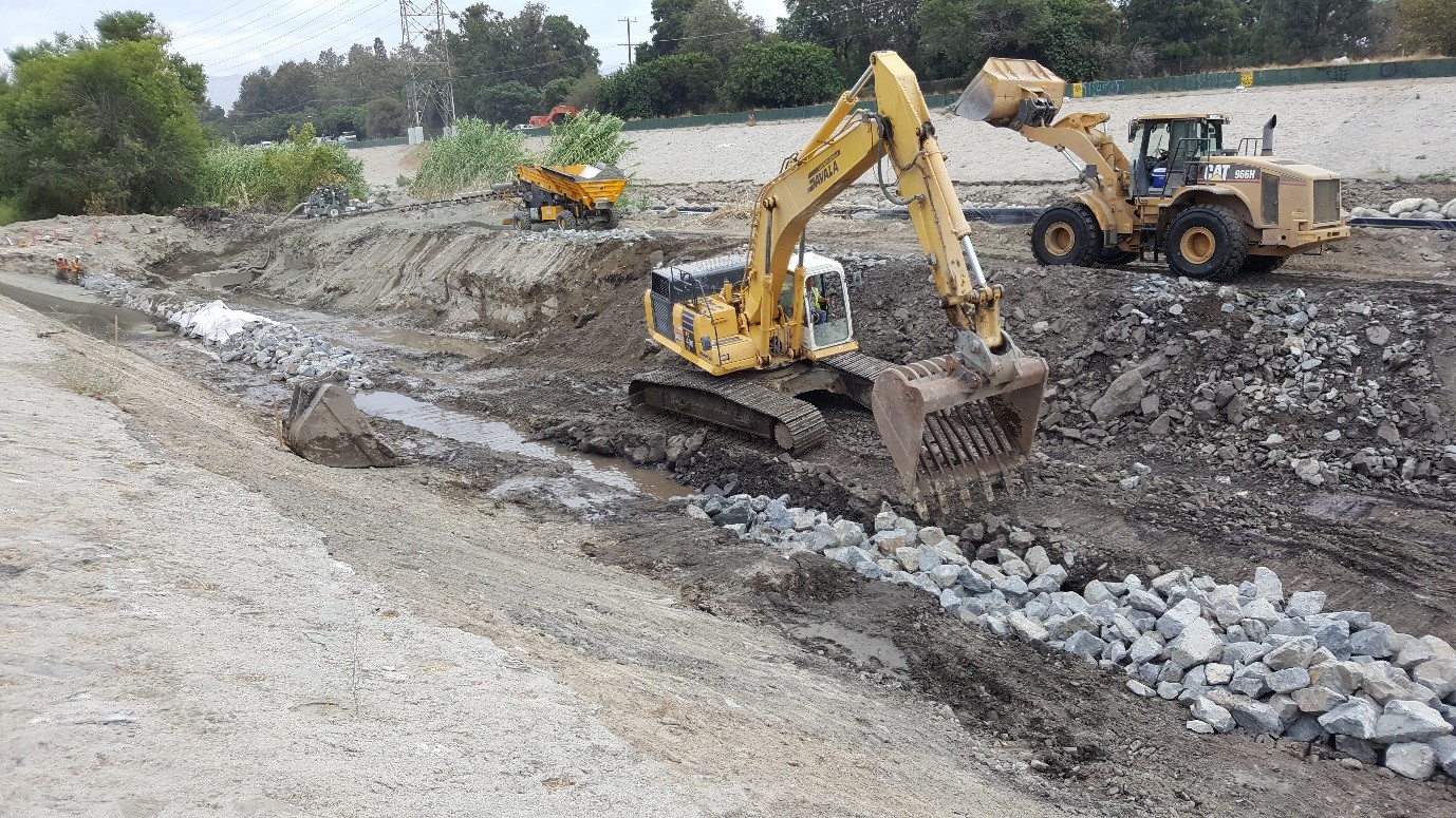 reconstruction of the levee toe