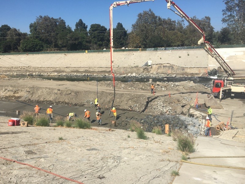 final lift of grout places