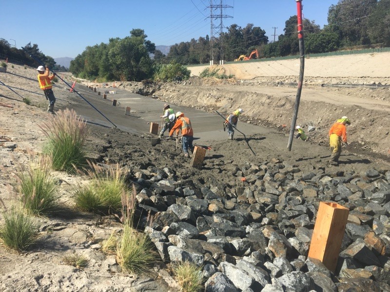 final lift of grout places