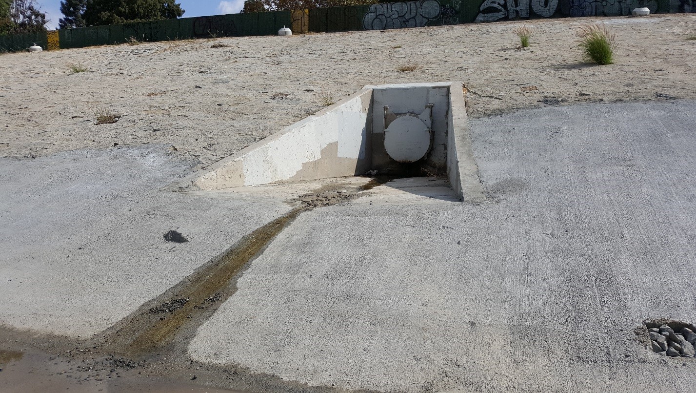 after photo of left side of levee repair