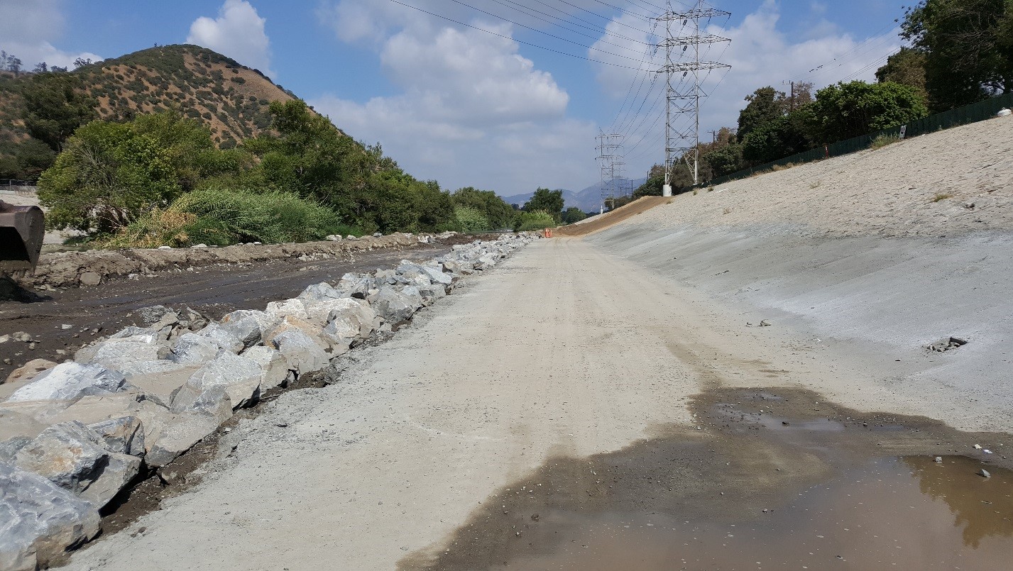 after photo left side levee repair