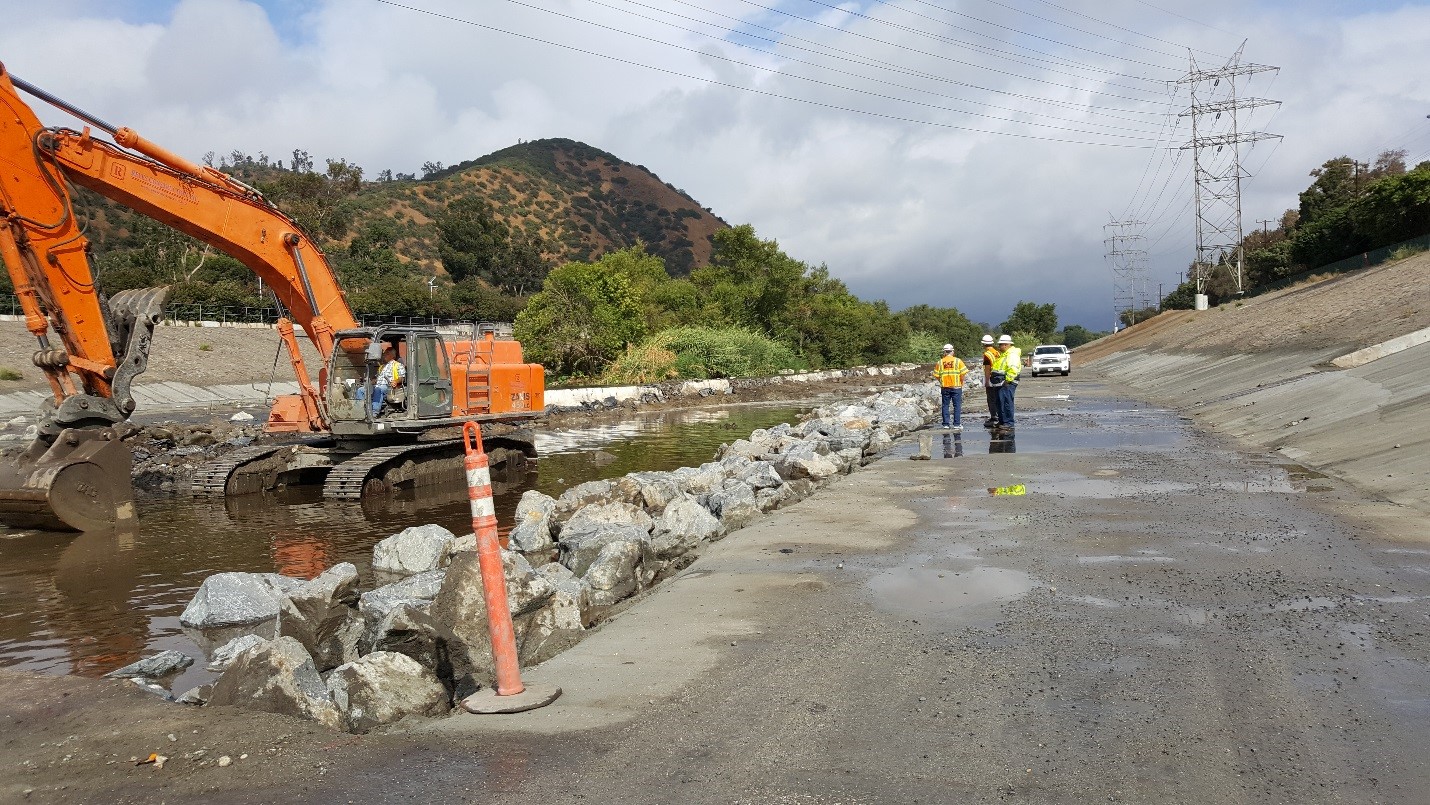 after photo left side levee repair